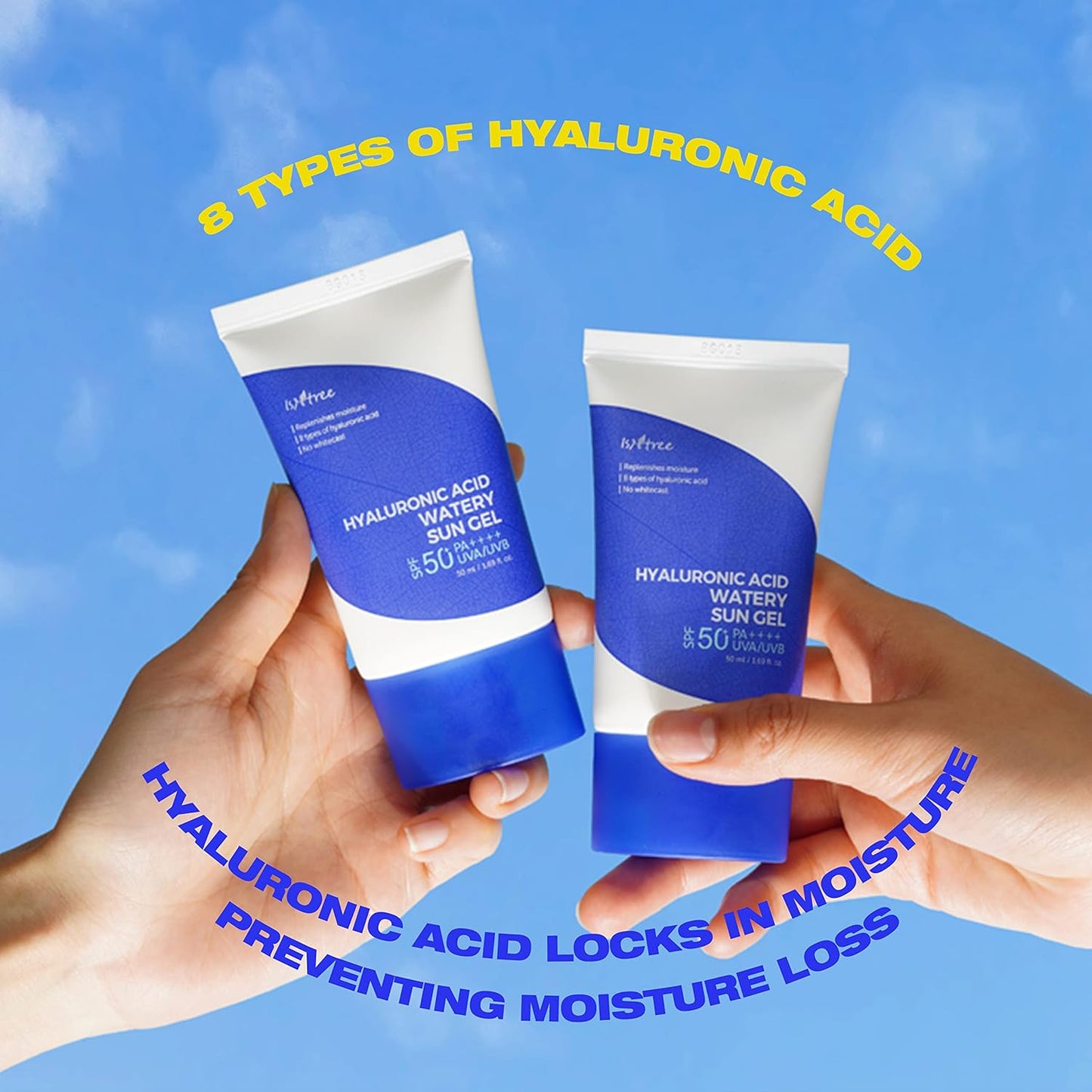 Isntree Hyaluronic Acid Watery Sun Gel with 7-type Hyaluronic Acid complex - moisturizing Korean SPF50+ sunscreen Saudi Arabia