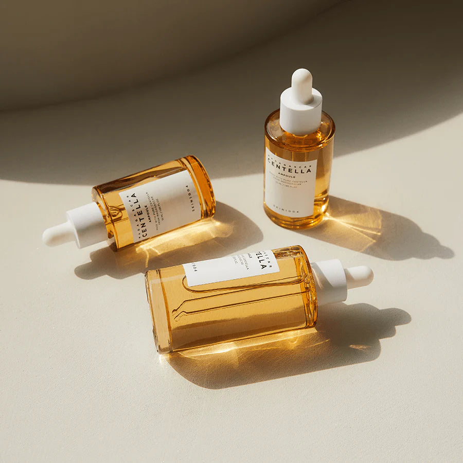 SKIN1004 Madagascar Centella Ampoule multiple bottles display Korean centella serum skincare lineup