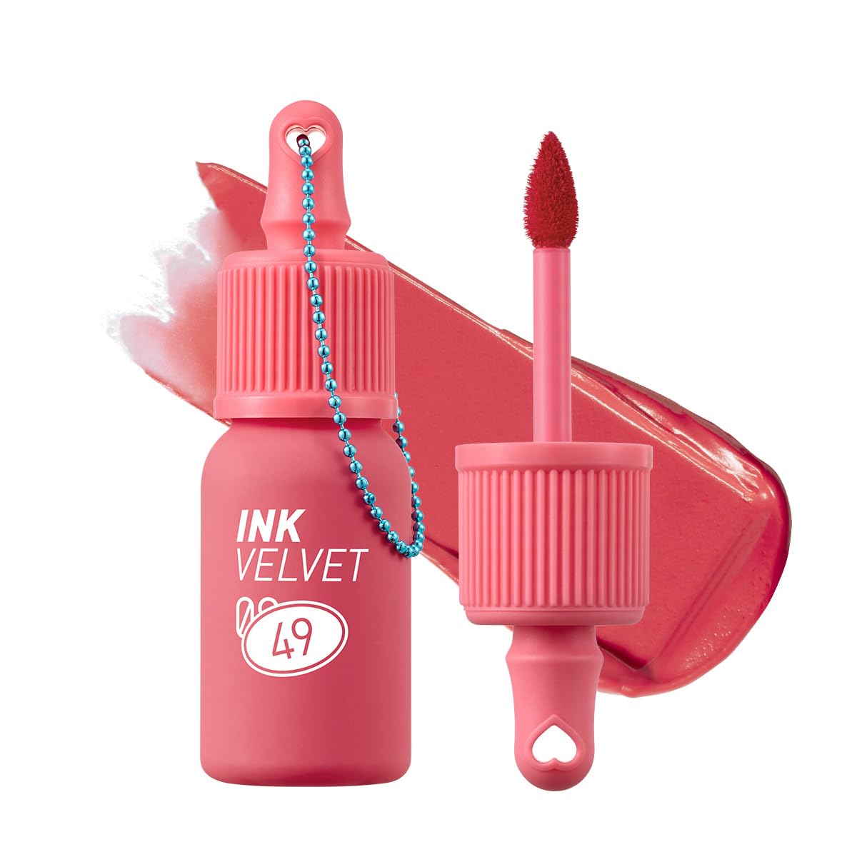 Peripera Ink Velvet Lip Tint 49 Last Red vivid red matte lip tint swatch