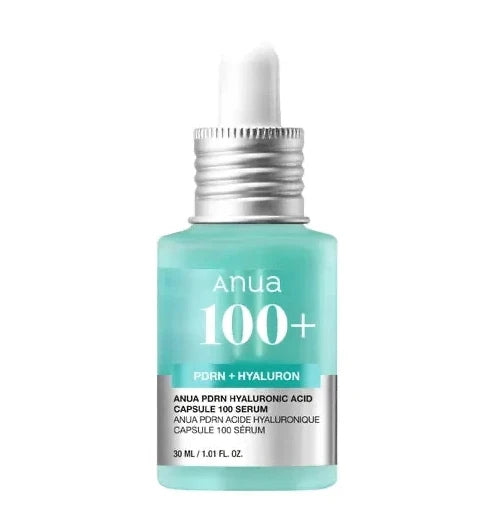 ANUA PDRN Hyaluronic Acid Capsule 100 Serum bottle with dropper for deep hydration and skin repair