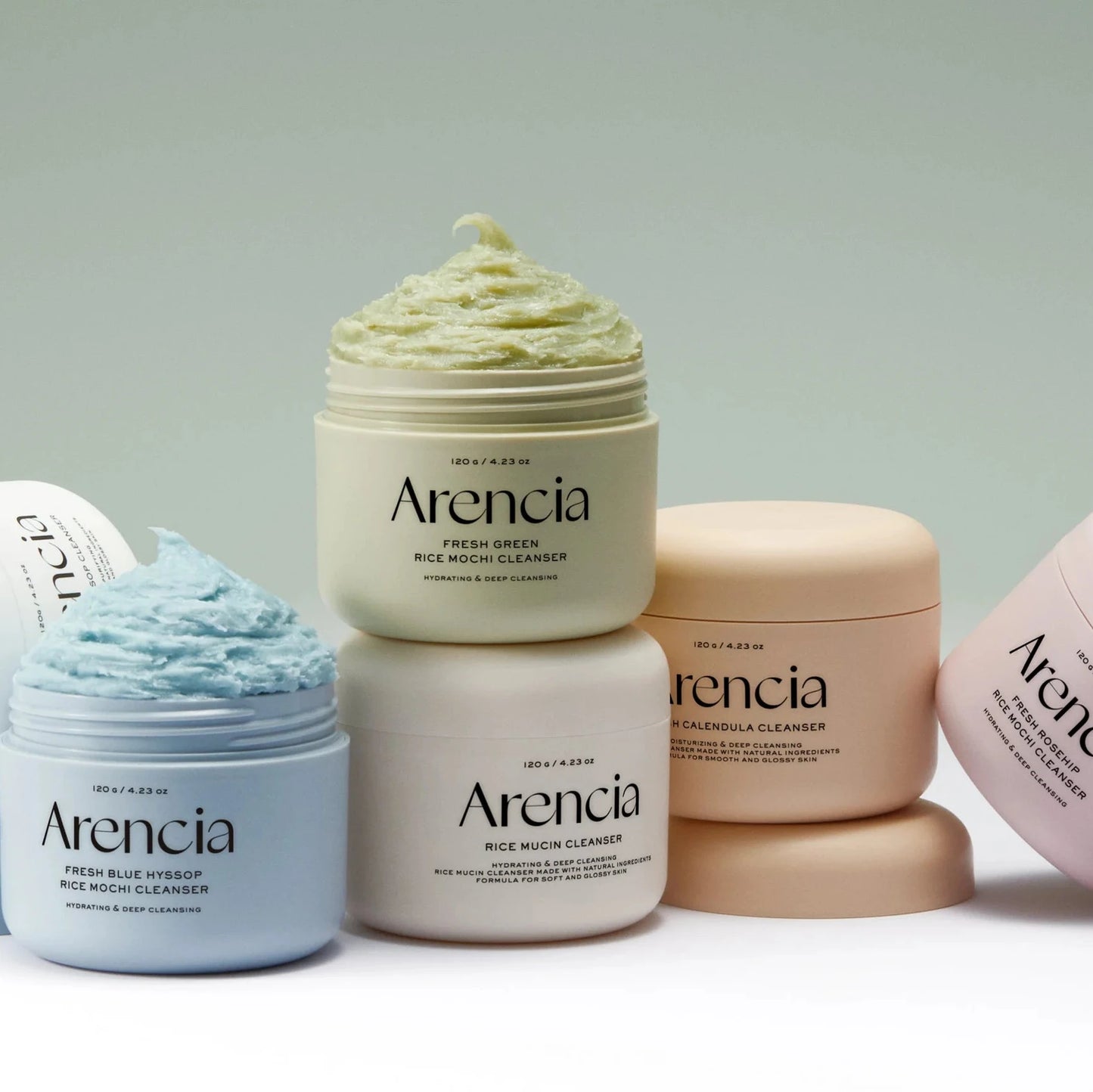 منظف ​​موتشي الأرز الأخضر الطازج