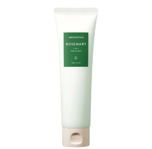 Tube of Aromatica Rosemary 3-in-1 treatment on a white background