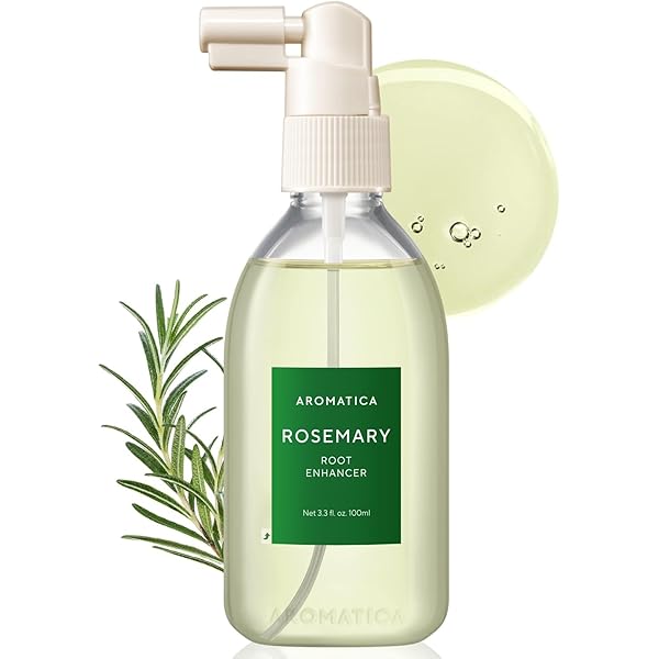 Aromatica Rosemary Root Enhancer bottle with a green label on a white background