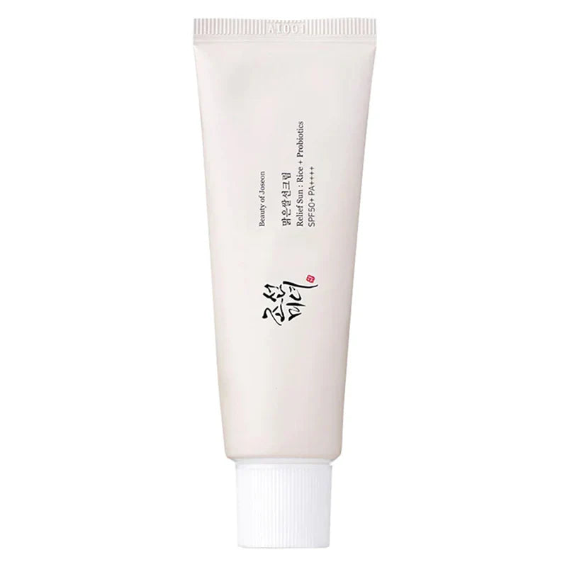 Beauty of Joseon Relief Sun Rice + Probiotics SPF50+ product tube front view