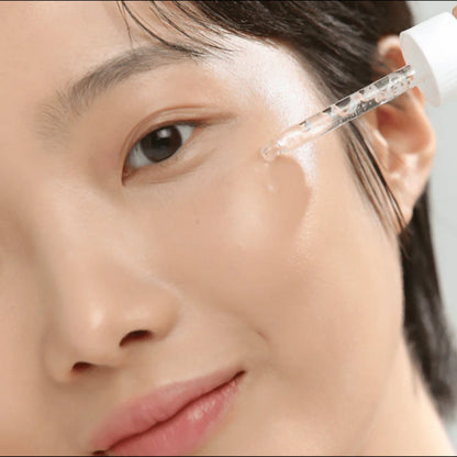 Korean glow serum texture application for glass skin hydration