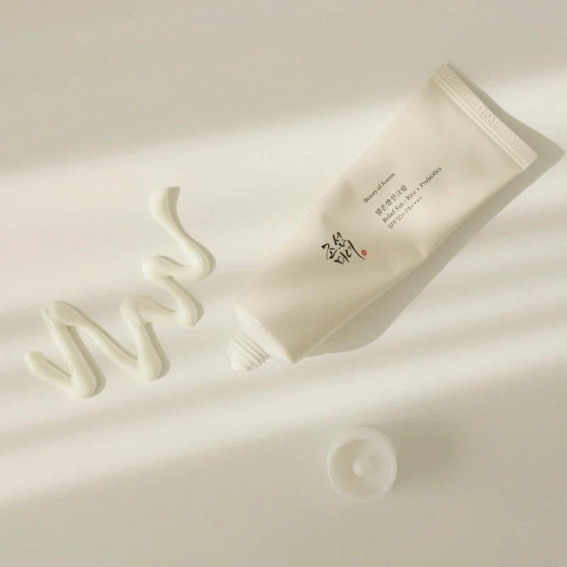 Korean sunscreen cream texture with Beauty of Joseon Relief Sun