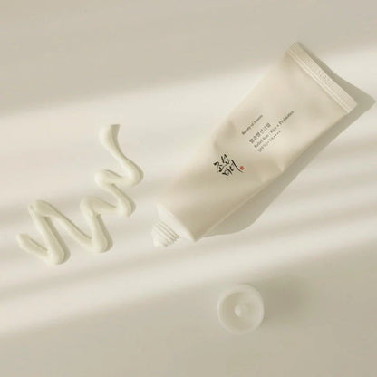 Korean sunscreen cream texture with Beauty of Joseon Relief Sun