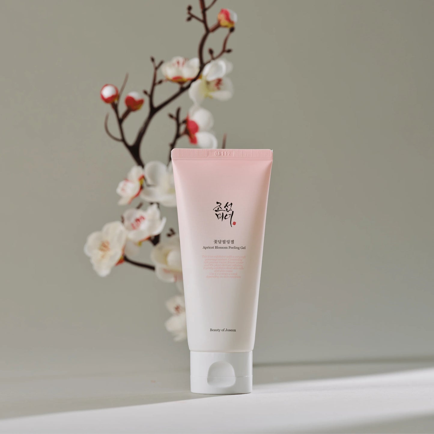 Beauty of Joseon Apricot Blossom Peeling Gel with apricot blossom aesthetic styling