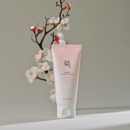 Beauty of Joseon Apricot Blossom Peeling Gel with apricot blossom aesthetic styling