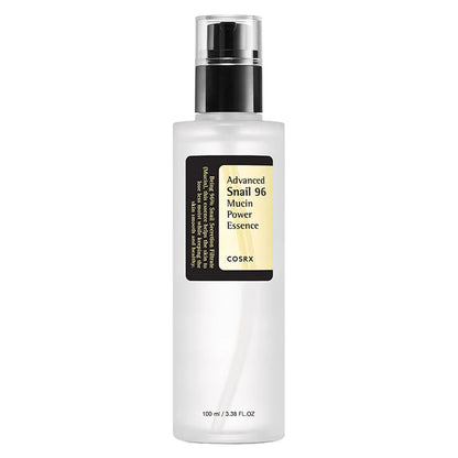 COSRX Advanced Snail 96 Mucin Power Essence Korean essence bottle for hydration, skin barrier repair, and glass skin glow in Saudi Arabia