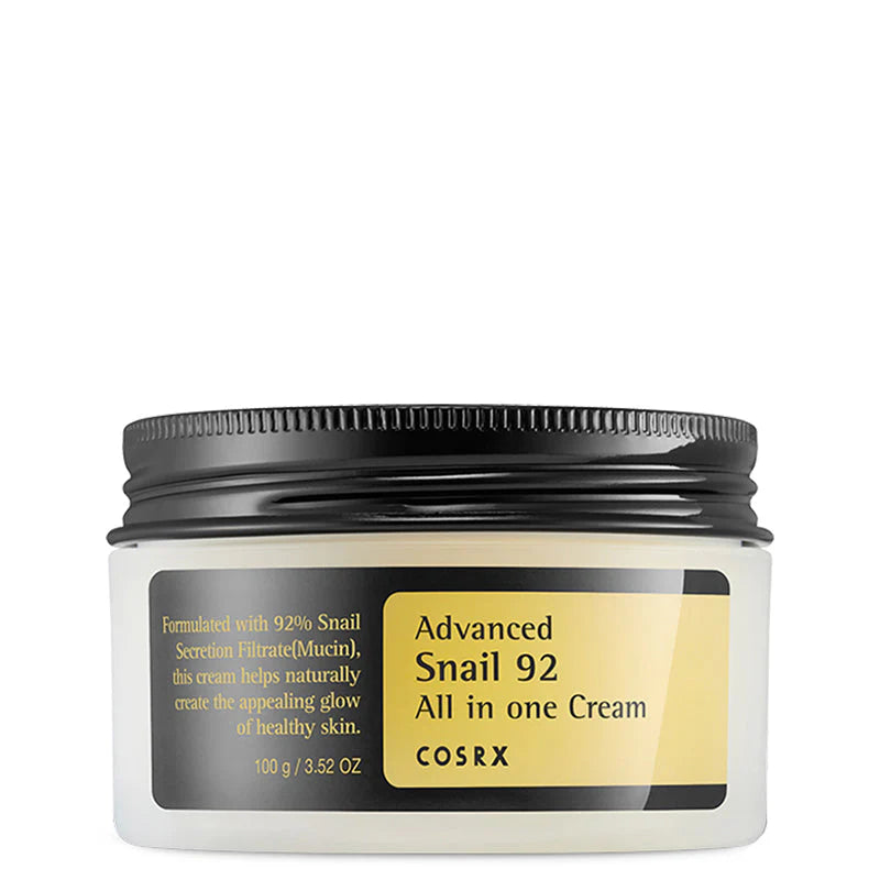 COSRX Advanced Snail 92 All In One Cream Korean moisturizer with snail mucin for hydration and skin barrier repair in Saudi Arabia