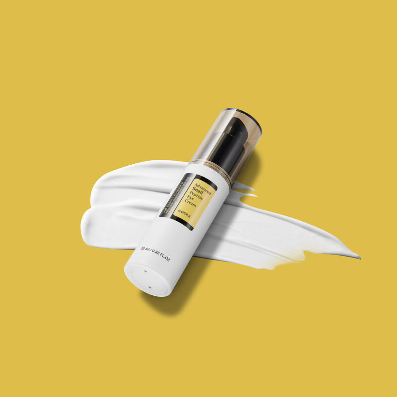 COSRX Snail Peptide skincare collection with eye cream, essence, and moisturizer for hydration and skin barrier care
