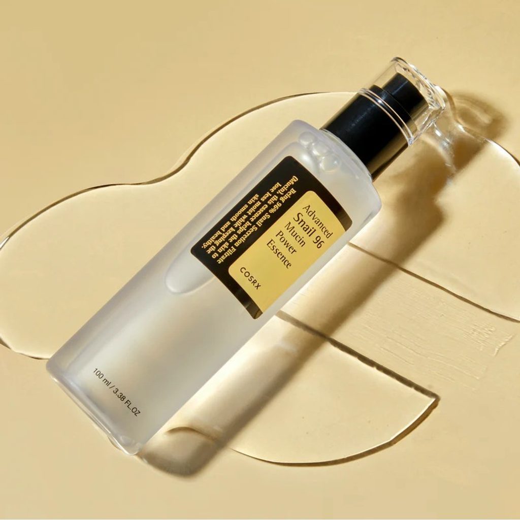 COSRX Advanced Snail 96 Mucin Power Essence with hydrating snail mucin formula for acne marks and smooth skin texture