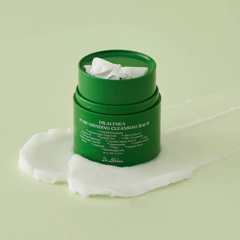 Dr. Althea cleansing balm with hygienic grinding dispenser and nourishing oil cleanser texture for double cleansing