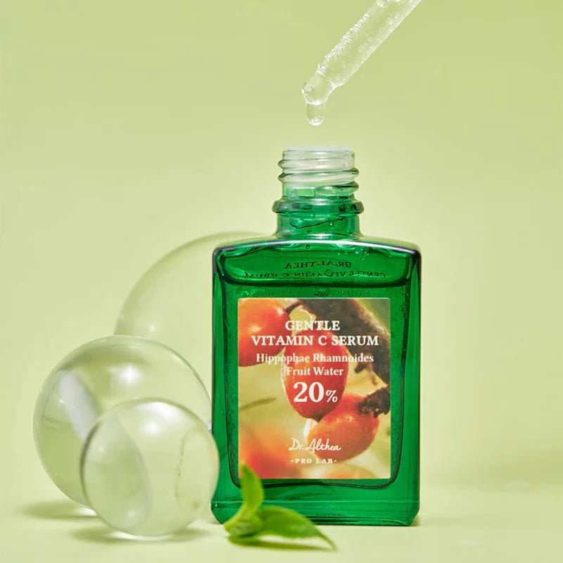 Brightening K-beauty serum with niacinamide and vitamin C for dull skin and hyperpigmentation care