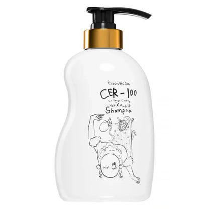 Elizavecca CER-100 Collagen Coating Hair A+ Muscle Helltornado Shampoo for damaged hair repair