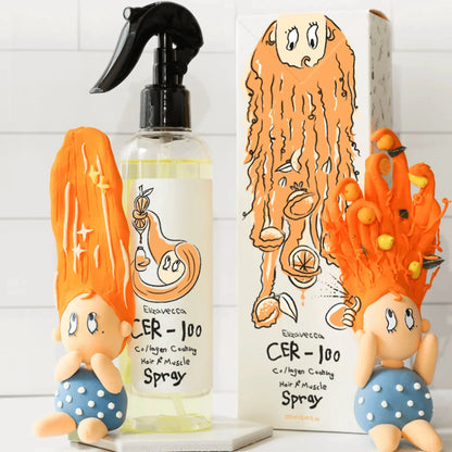 Elizavecca hair mist bottle highlighting fun packaging and daily hair care
