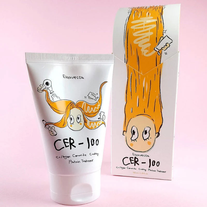 Elizavecca CER-100 collagen protein treatment with packaging for deep conditioning and repair