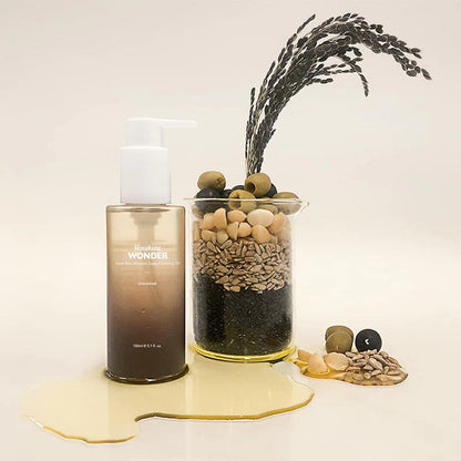 Haruharu Wonder Black Rice Cleansing Oil with natural botanical ingredients - minimal 9-ingredient Korean cleansing oil