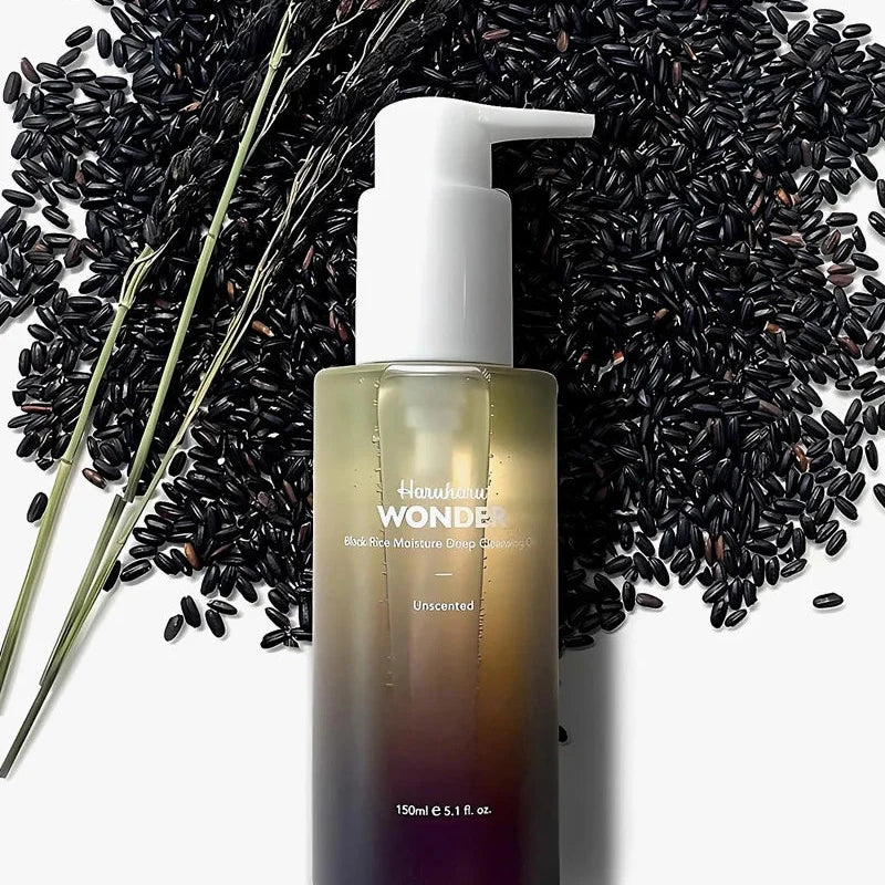 Haruharu Wonder Black Rice Cleansing Oil with black rice ingredients - natural Korean makeup remover oil