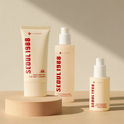 K-Secret Seoul 1988 Serum stylized display - firming Korean retinal serum for fine lines and dull skin