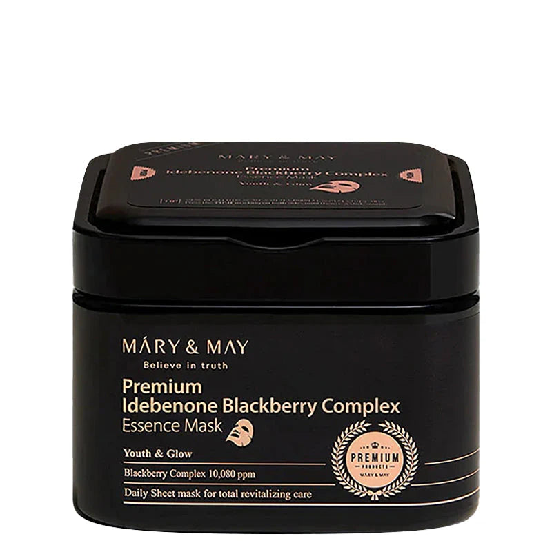 Mary & May Idebenone Blackberry Essence Mask anti aging Korean sheet mask for glowing skin