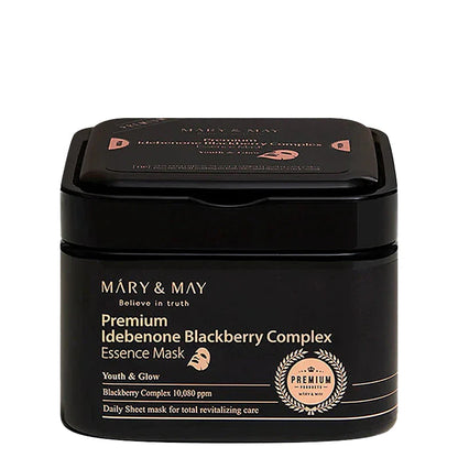 Mary & May Idebenone Blackberry Essence Mask anti aging Korean sheet mask for glowing skin