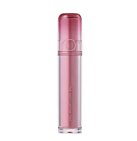rom&nd Juicy Lasting Tint 03 Bare Grape with soft pink swatch and applicator