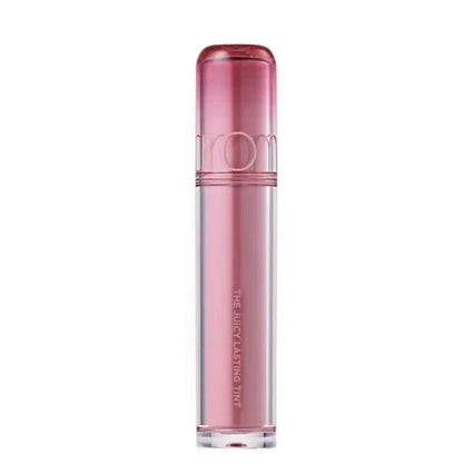 rom&nd Juicy Lasting Tint 03 Bare Grape with soft pink swatch and applicator
