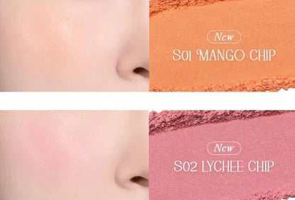 Model wearing rom&nd Spring Fever Edition blush showing soft radiant finish