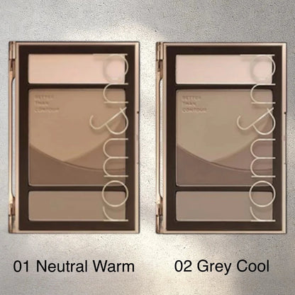 rom&nd Better Than Contour palettes in warm and cool versions displayed side by side