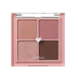 rom&nd Better Than Eyes Dry Rose quad eyeshadow palette with pink and muted brown shades
