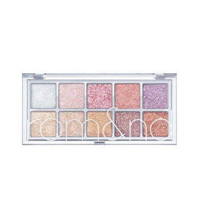 rom&nd Better Than Palette 00 Light & Glitter Garden eyeshadow palette with pastel and glitter tones