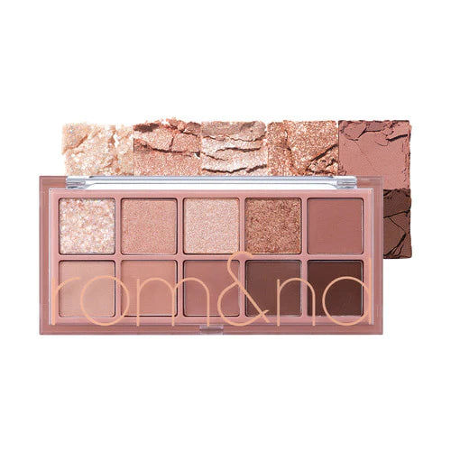 rom&nd Better Than Palette 03 Rosebud Garden eyeshadow palette with warm pink and brown tones
