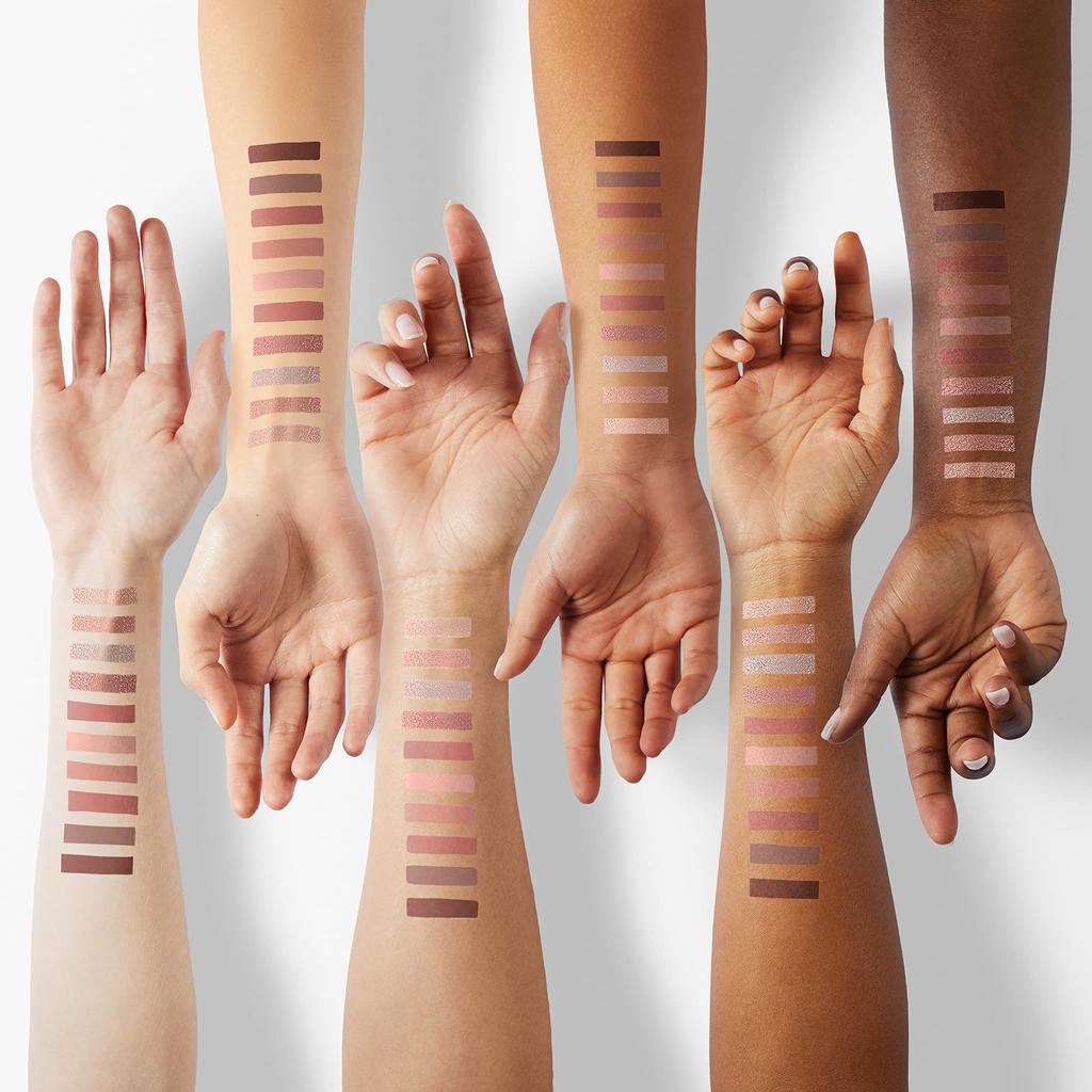 Arm swatches of rom&nd Better Than Palette showing color payoff across different skin tones