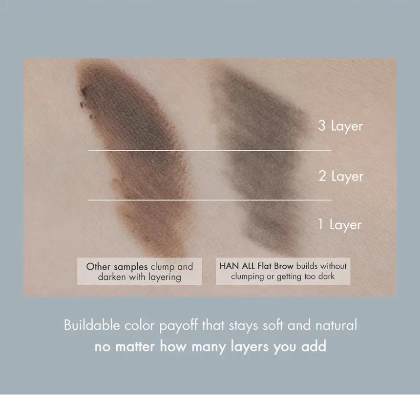 Buildable pigment allows soft shading or more defined brow looks