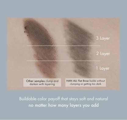 Buildable pigment allows soft shading or more defined brow looks