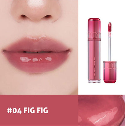 rom&nd Juicy Lasting Tint 04 Fig Fig with muted rose shade and glossy finish