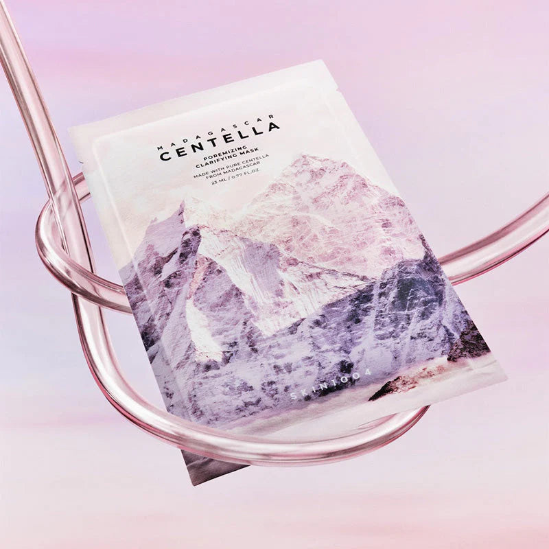 SKIN1004 Madagascar Centella Poremizing Clarifying Mask sachet with gel tubes clarifying pore tightening sheet mask