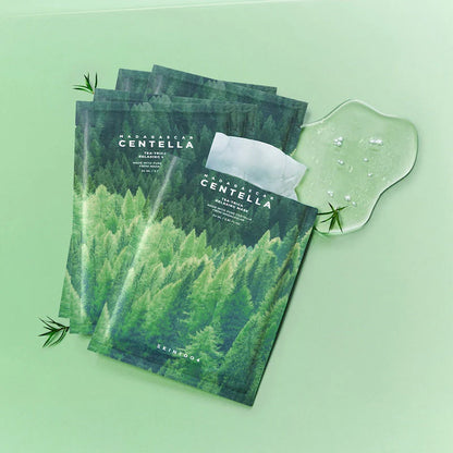 SKIN1004 Madagascar Centella Tea-Trica Relaxing Mask multiple mask sachets hydrating calming sheet mask display