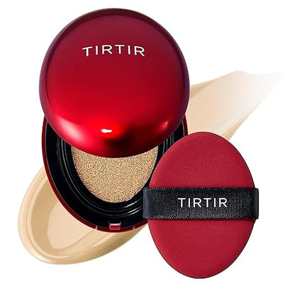 TIRTIR Mask Fit Red Cushion 24W Soft Beige cushion foundation compact with puff and foundation swatch