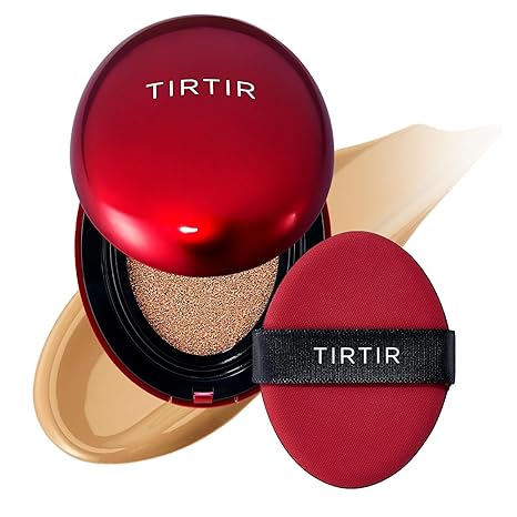 TIRTIR Mask Fit Red Cushion 29N Natural Beige cushion foundation compact with puff and foundation swatch