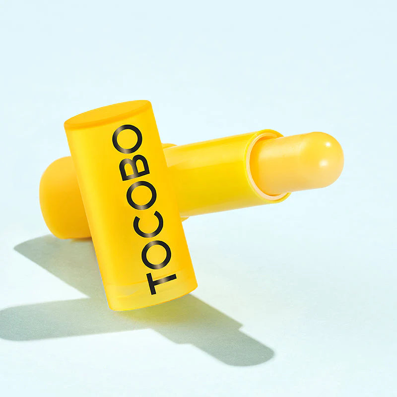 TOCOBO lip balm close-up with nourishing texture for dry lips