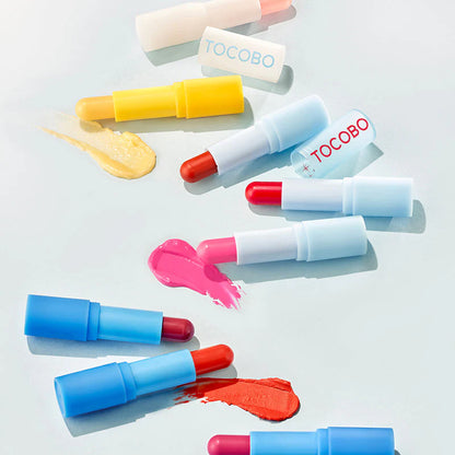 TOCOBO lip balm collection with colorful tubes product display