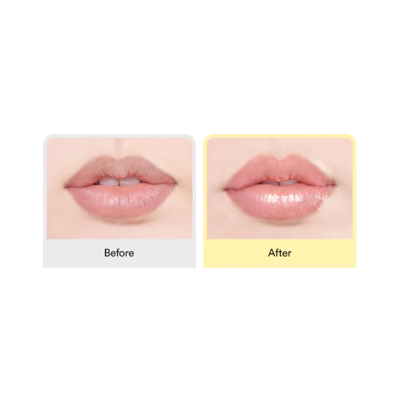 TOCOBO lip balm before and after results for smoother lips