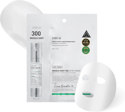 VT Cosmetics Reedle Shot 300 2 Step Mask with sheet mask illustration