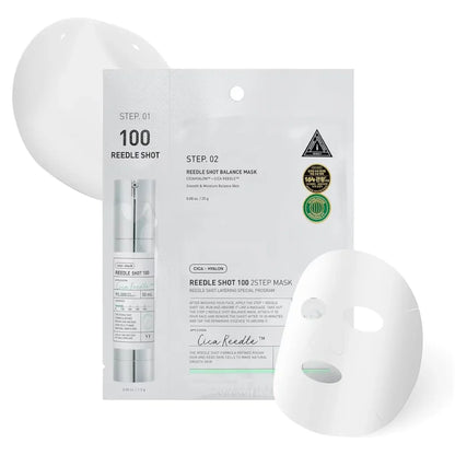 VT Cosmetics Reedle Shot 100 2 Step Mask with sheet mask illustration