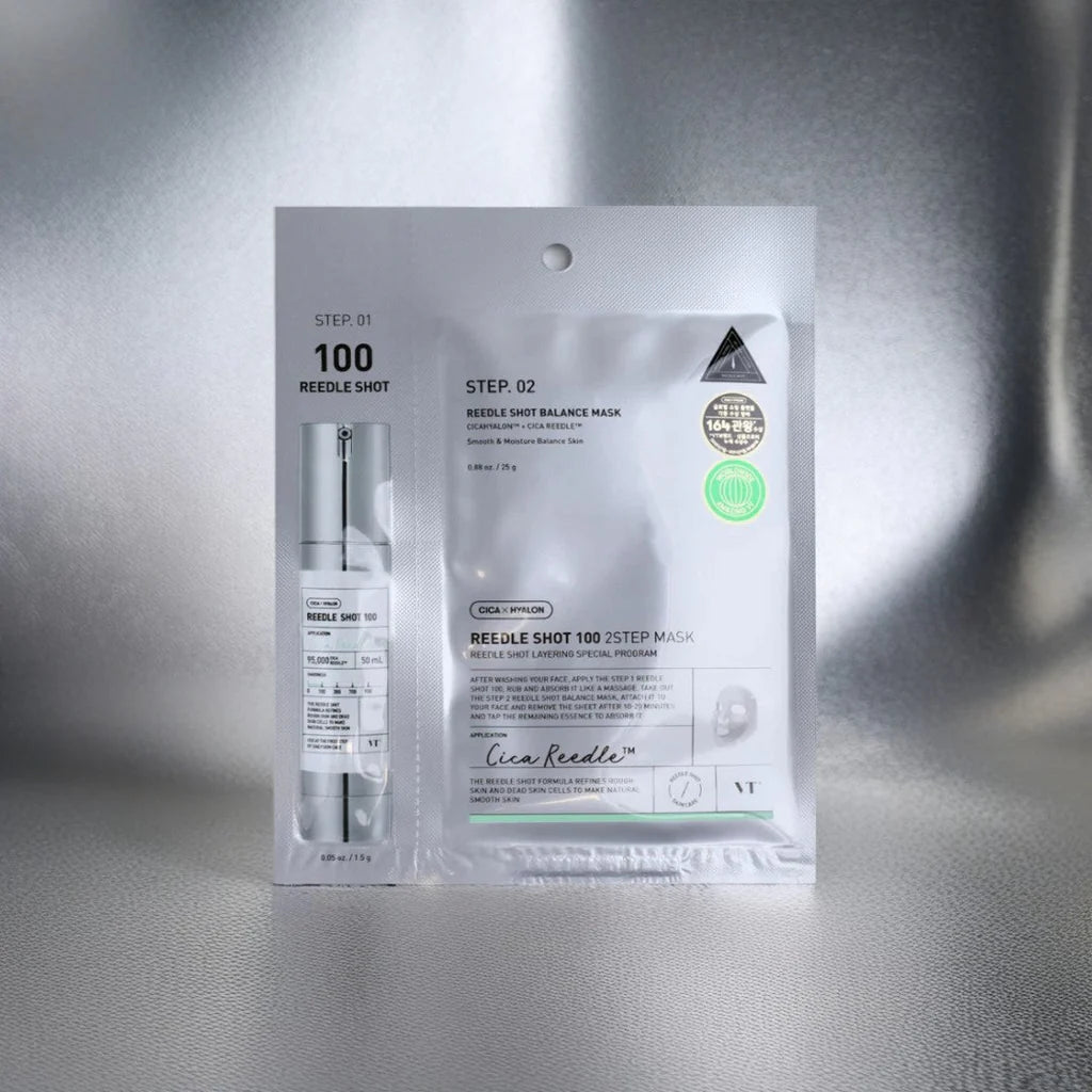 VT Reedle Shot 100 2 Step Mask intensive care sheet mask packaging