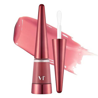 VT Cosmetics Reedle Shot Lip Plumper Rose Berry swatch and applicator