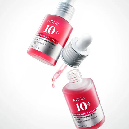 ANUA Niacinamide 10 TXA 4 Serum duo bottles with dropper for targeted skincare routine